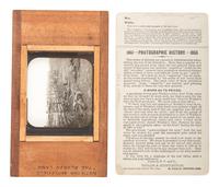[CIVIL WAR]. GARDNER, Alexander, photographer. A group of 2 images of fallen Confederate soldiers at Antietam, including stereoview and magic lantern slide. Hartford, CT: Taylor & Huntington.