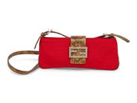 Fendi, Red Canvas Baguette Bag