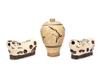 Three Chinese Cizhou Stoneware Articles