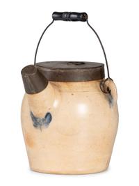 An F.H. Cowden Cobalt Decorated Stoneware Batter Jug