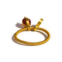 A Roman Gold and Carnelian Earring