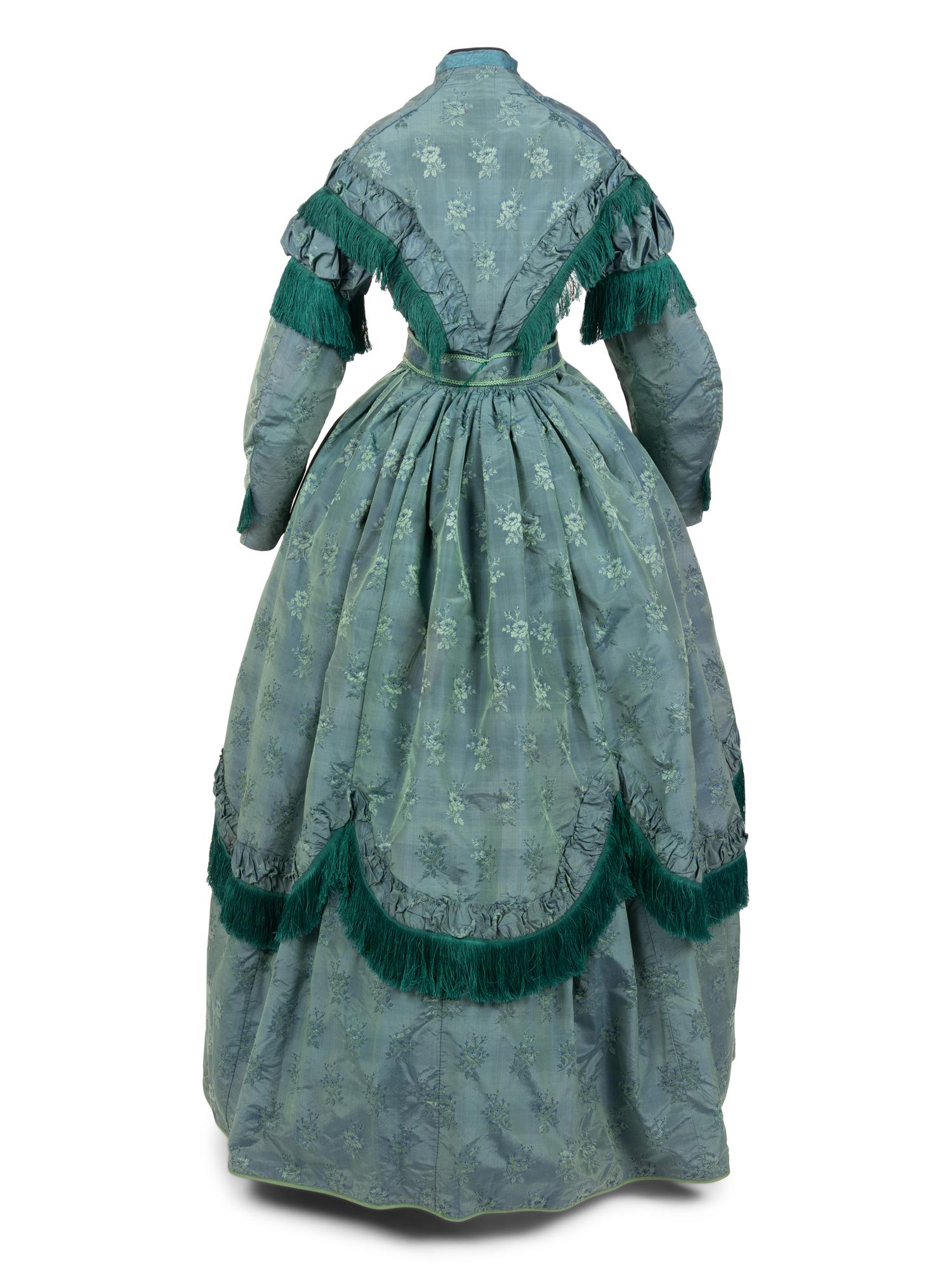 Silk Taffeta Dress with Fringe, 1867