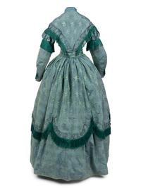 Silk Taffeta Dress with Fringe, 1867