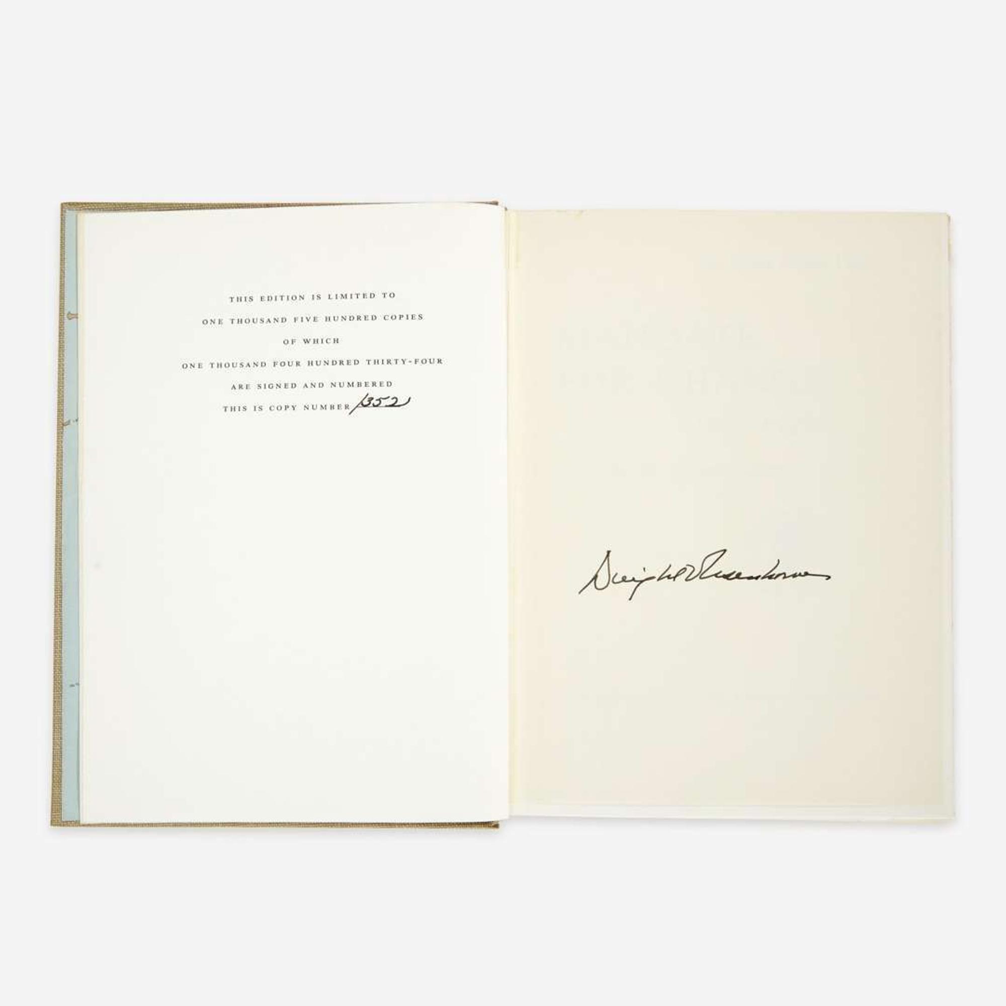 [Americana] Eisenhower, Dwight D. Signed and Inscribed Edition of "The White House Years"
