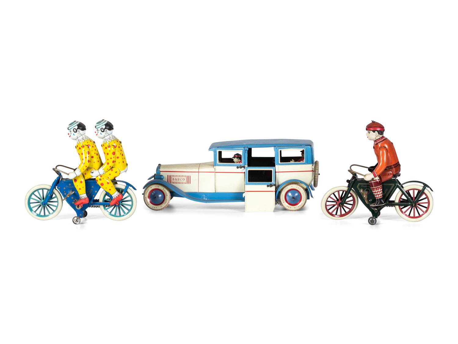 Three German Tin Lithograph Windup Toys