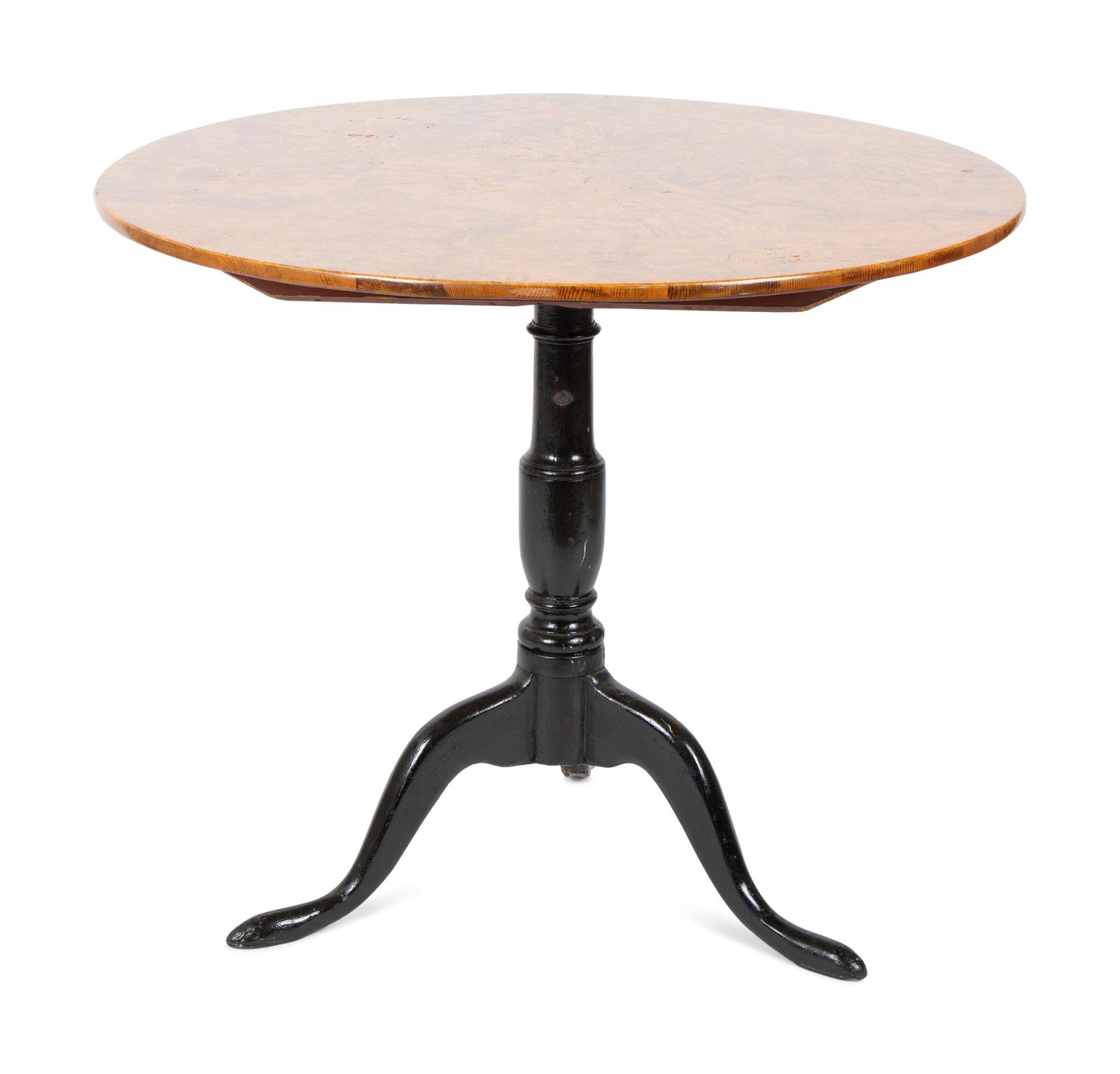 A George I Style Burlwood Tilt-Top Tea Table — 18TH/19TH CENTURY