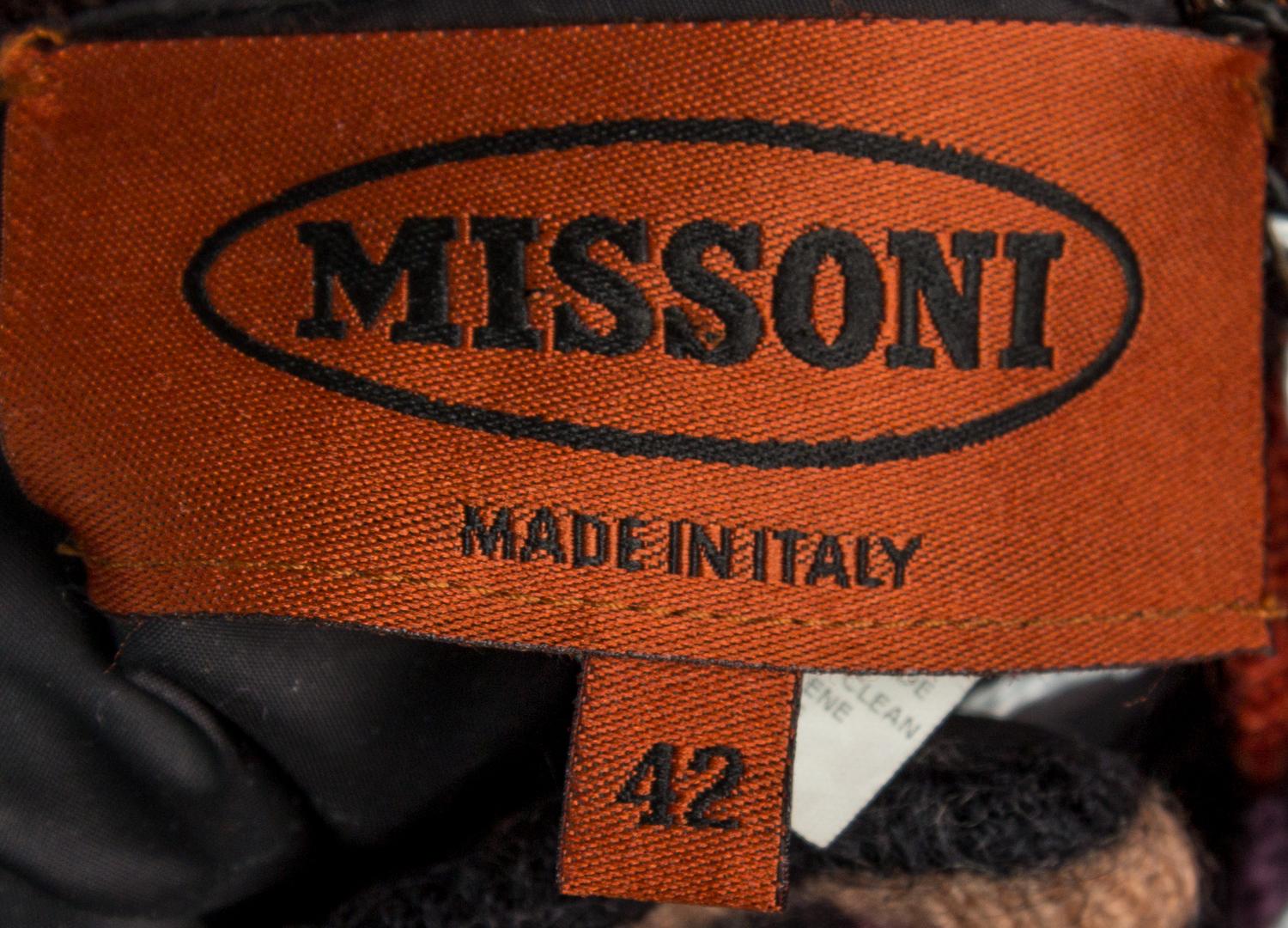 A Missoni Multicolor Wool and Mohair Reversible Coat, Size 42.