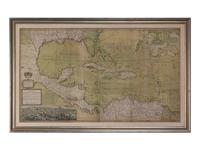 MOLL, Herman (1654-1732). A Map of the West-Indies or the Islands of America in the North Sea . London: Printed for Thomas and John Bowles, ca 1720.