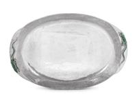 A Mexican Hard Stone Mounted Silver-Plate Platter