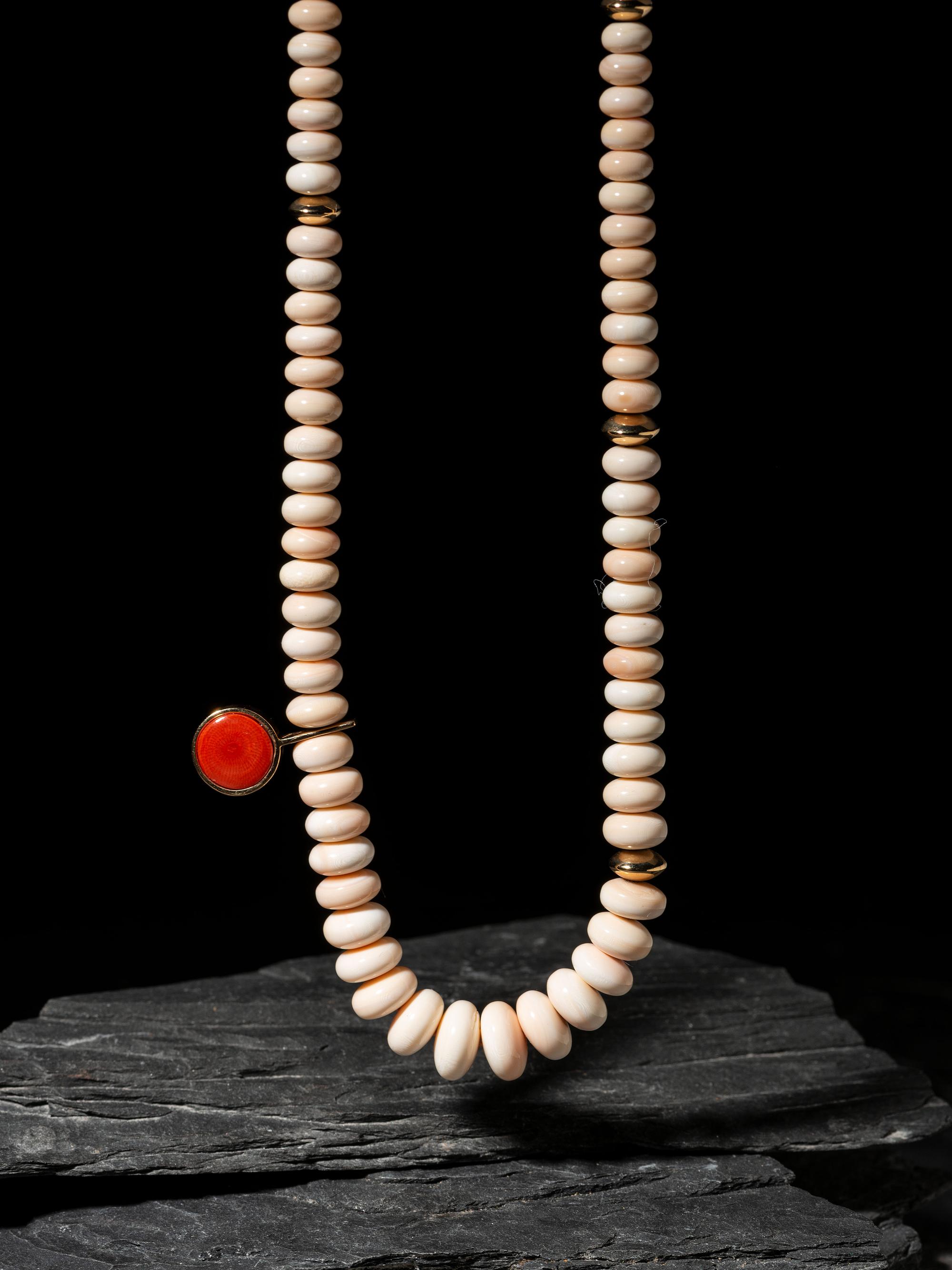 Single-strand Necklace, with 14K Gold Accents, 2008