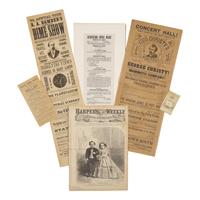 [Curiosa] Group of 6 Items Related to Magic, Circuses, Minstrels, and Sideshows