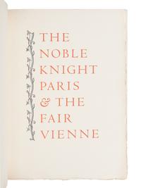 [ALLEN PRESS]. CAXTON, William, translator. The Noble Knight Paris & the Fair Vienne . Kentfield, CA: Allen Press, 1956.