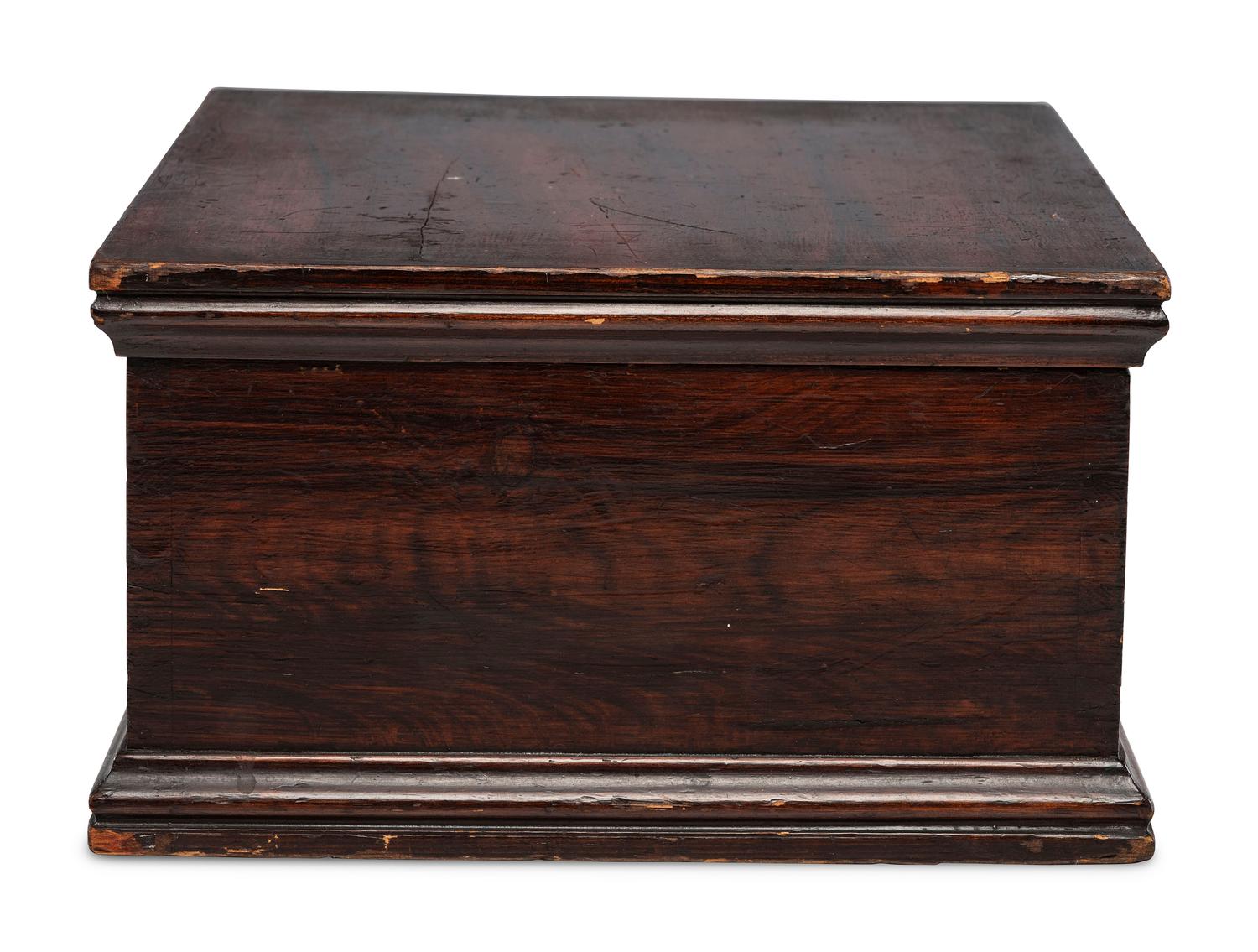 A Late Federal Grain-Painted Pine Stationary Box