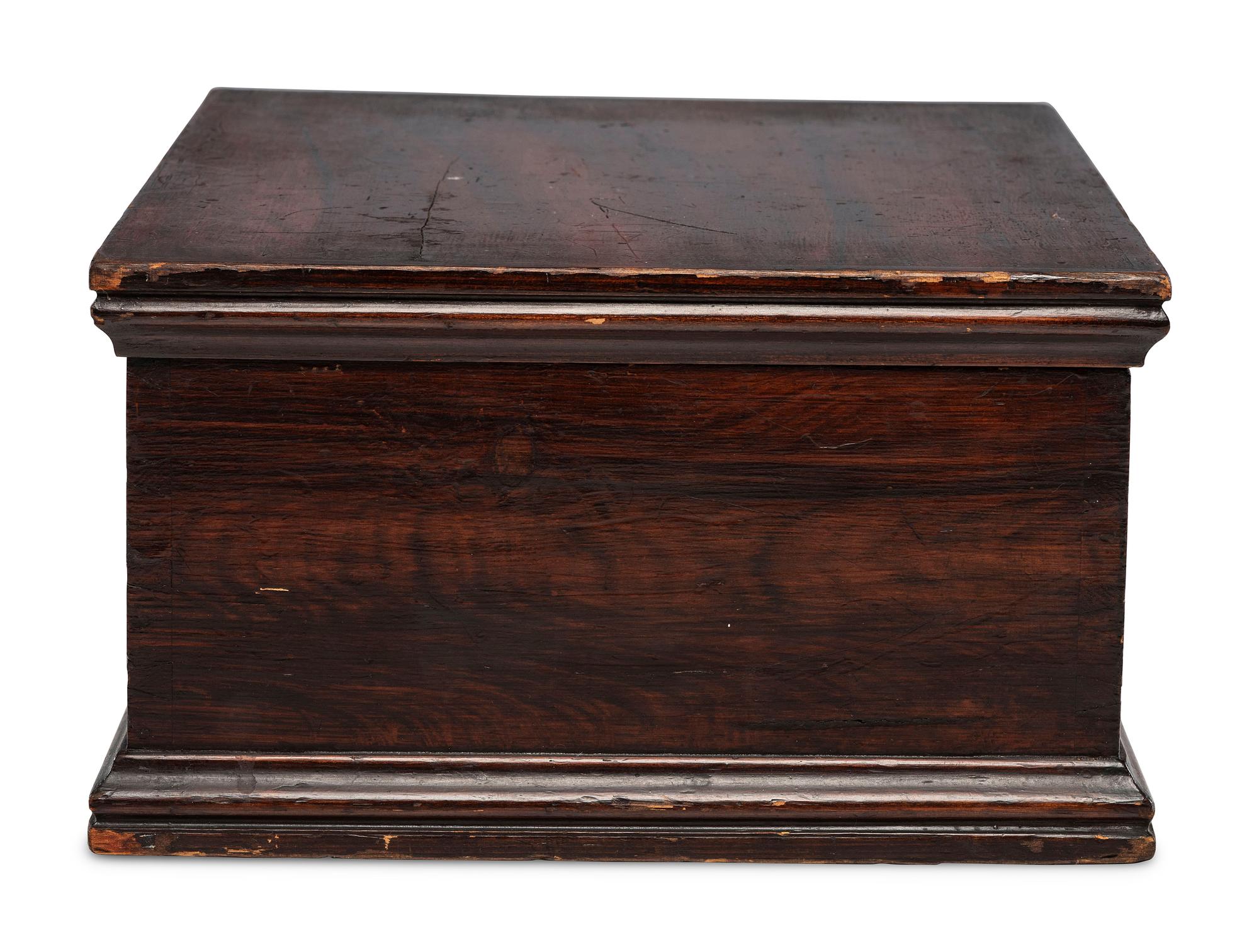 A Late Federal Grain-Painted Pine Stationary Box