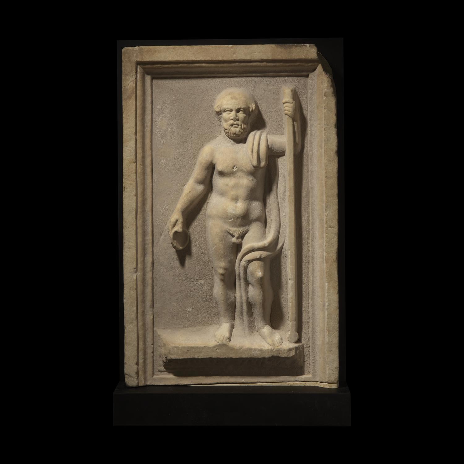 A Roman Marble Panel with Silenus