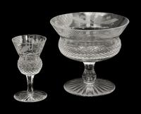 An Edinburgh Crystal Thistle Cut Glass Stemware Service