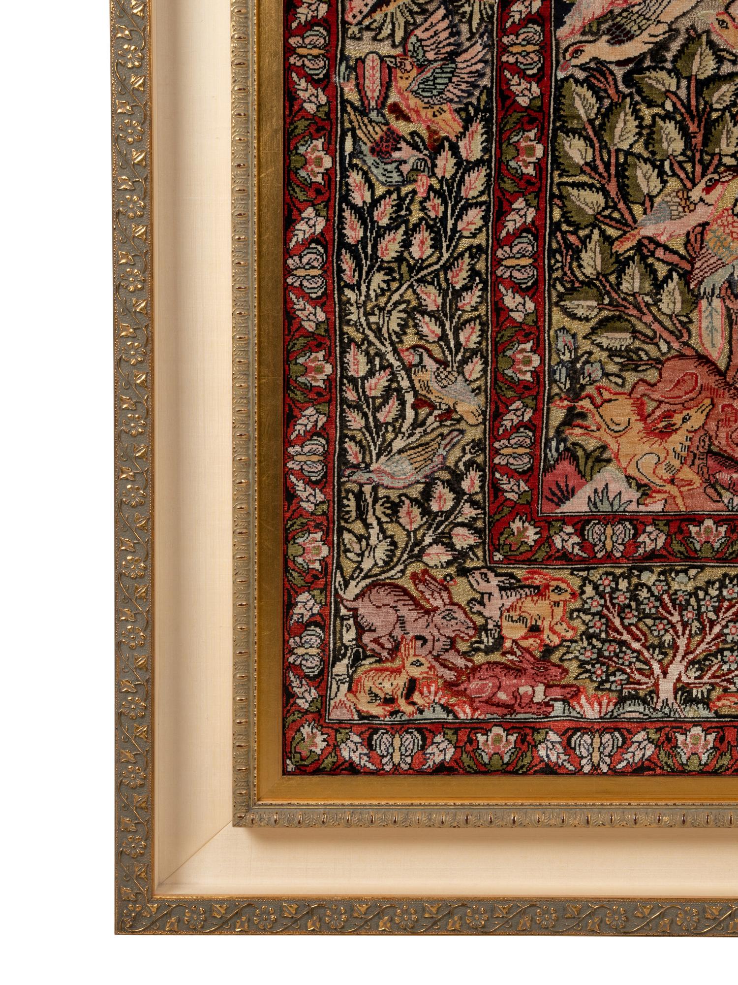 A Hereke or Kayseri Silk Rug