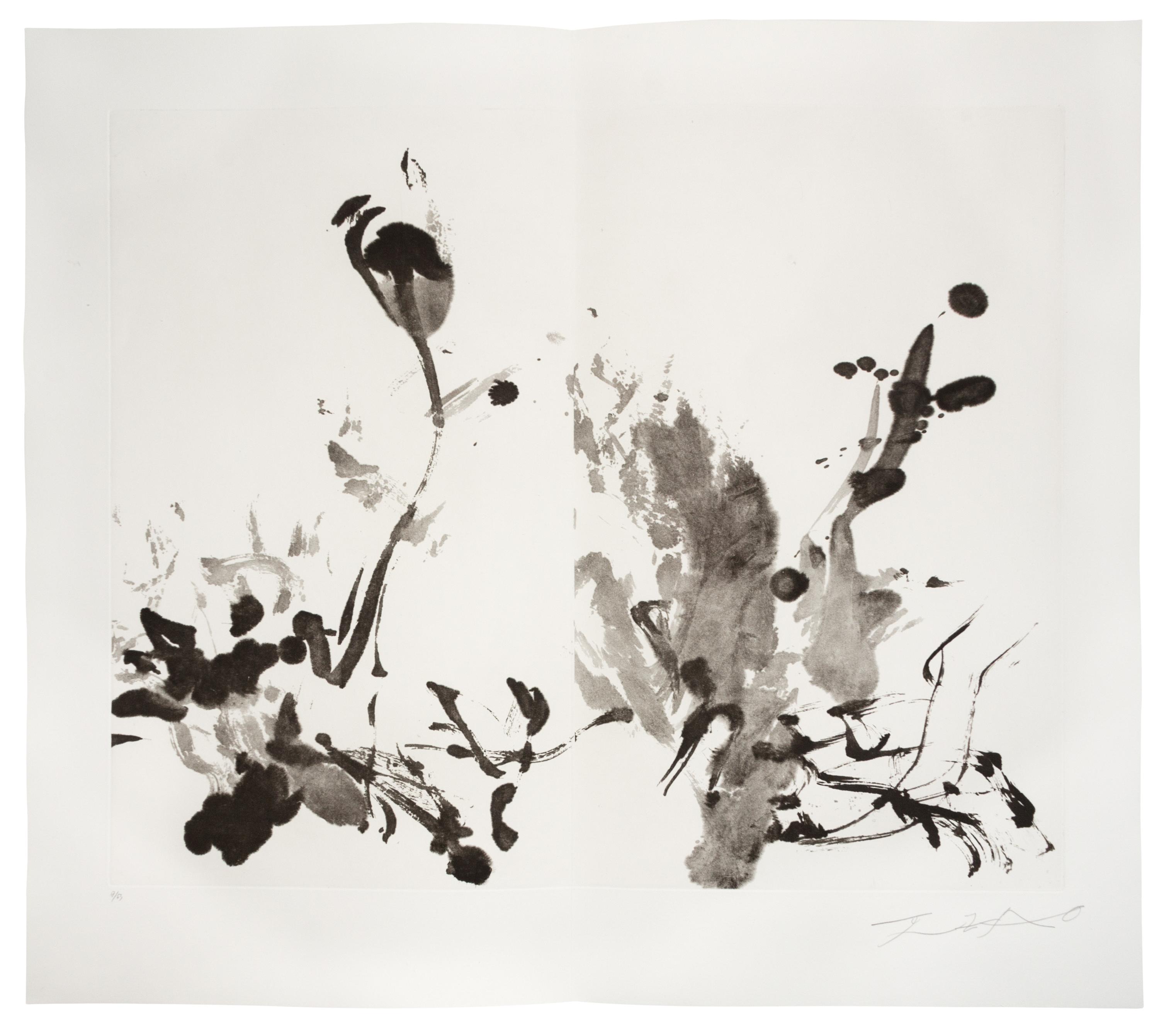 WOU-KI, Zao (1920-2013), illustrator. -- NOËL, Bernard (b.1930). Le Jardin d'encre. Liancourt: B. Dumerchez, 2007.