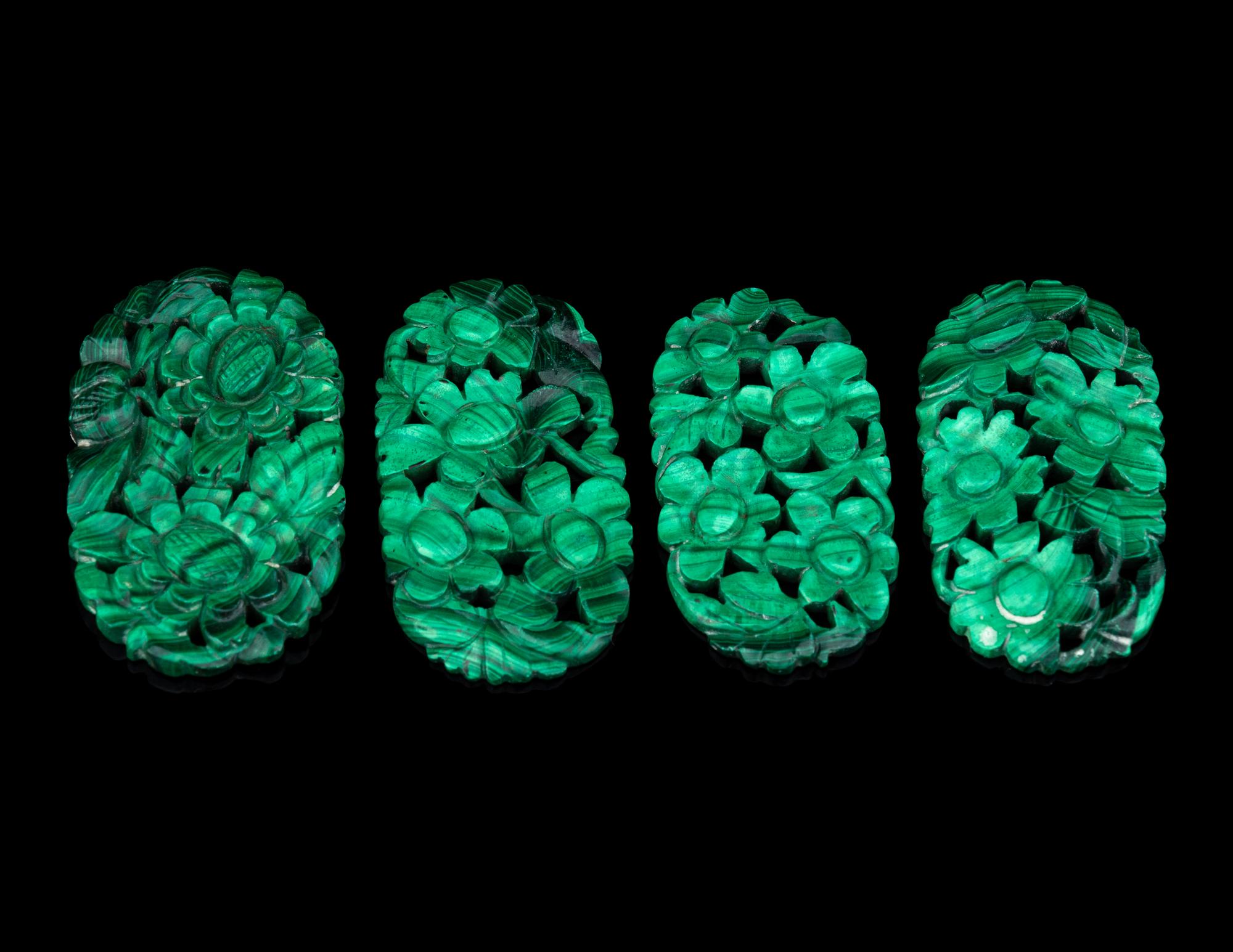 A Group of Chinese Jade, Jadeite, Kingfisher Feather and Hardstone Inlaid Jewelry