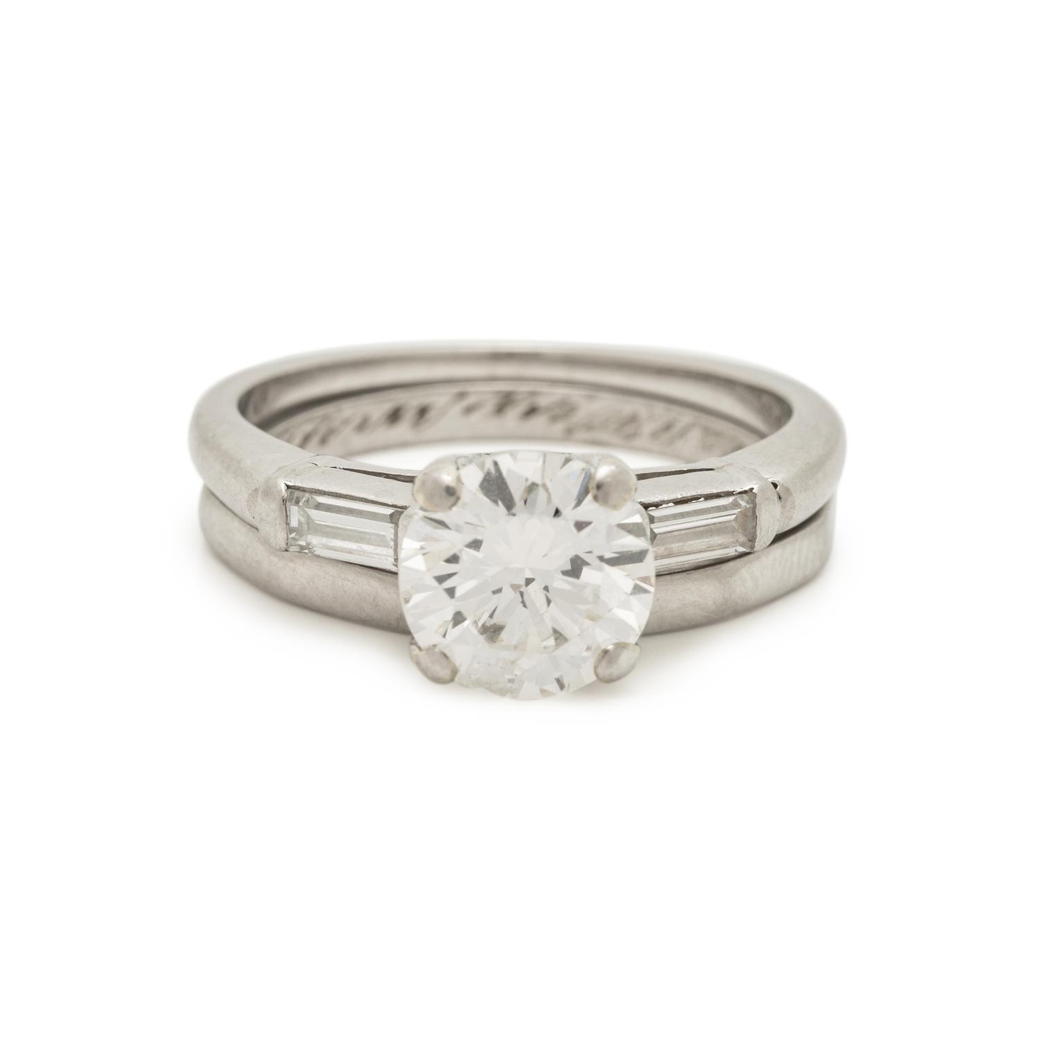 PLATINUM AND DIAMOND WEDDING SET