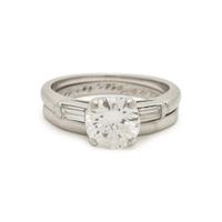 PLATINUM AND DIAMOND WEDDING SET