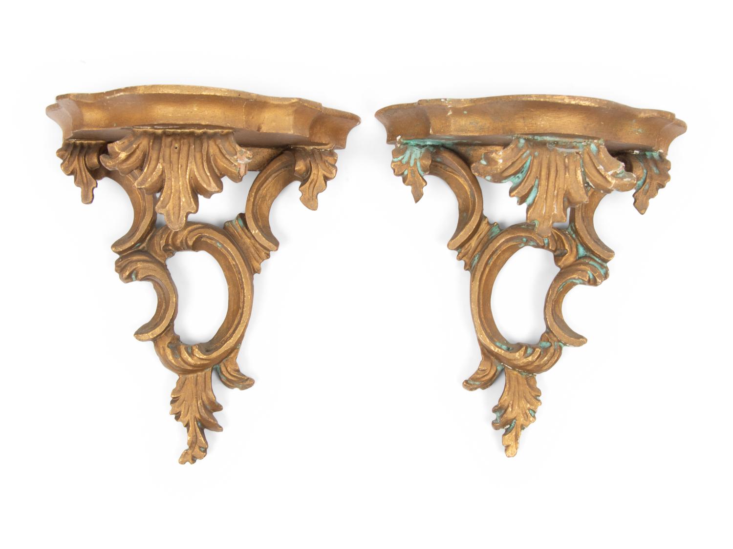 Four Pairs of Giltwood Wall Brackets