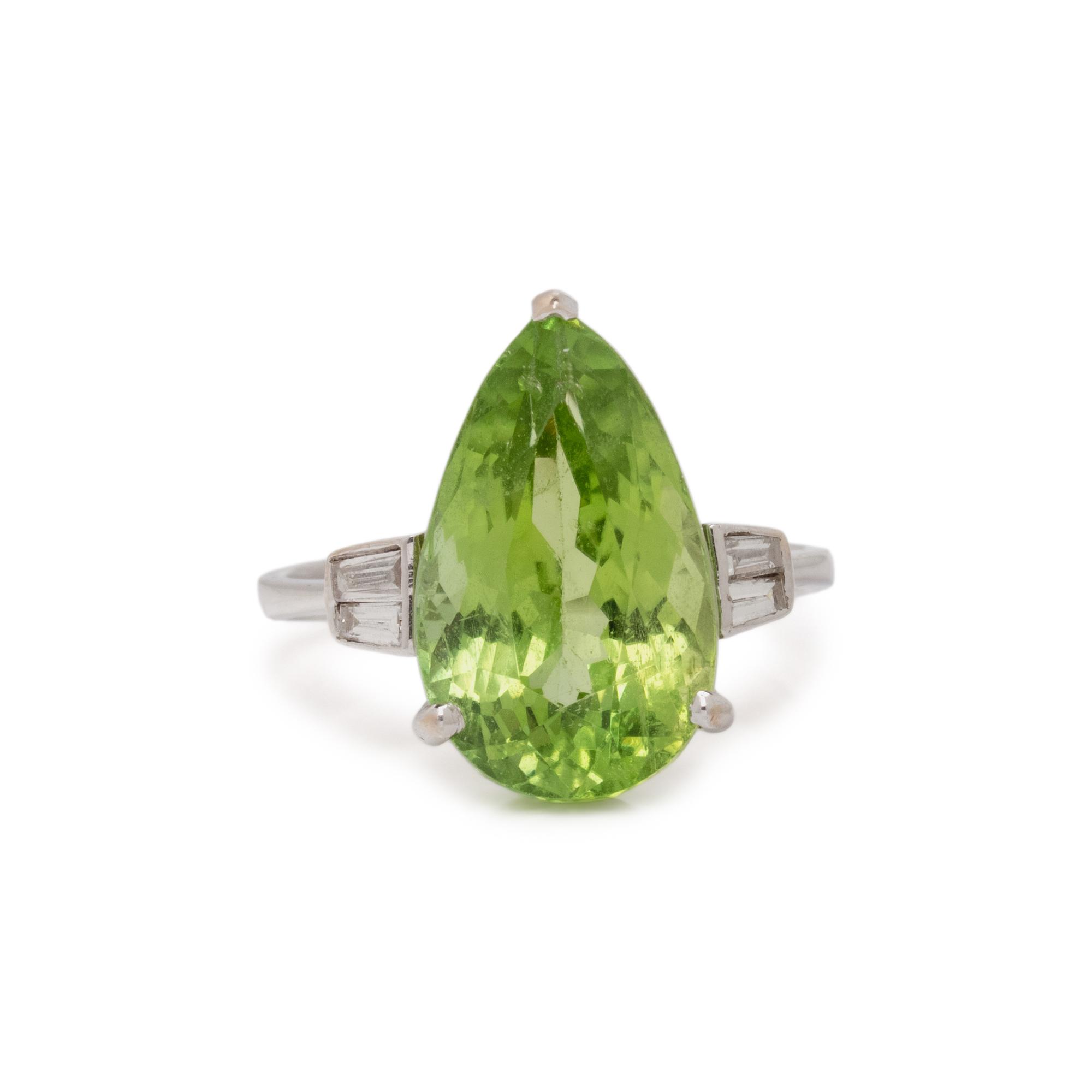 PERIDOT AND DIAMOND RING