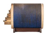 A Painted Wood Figural J&P Coats Spool Cabinet