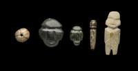Five Mezcala Stone Objects and One Bronze Axe