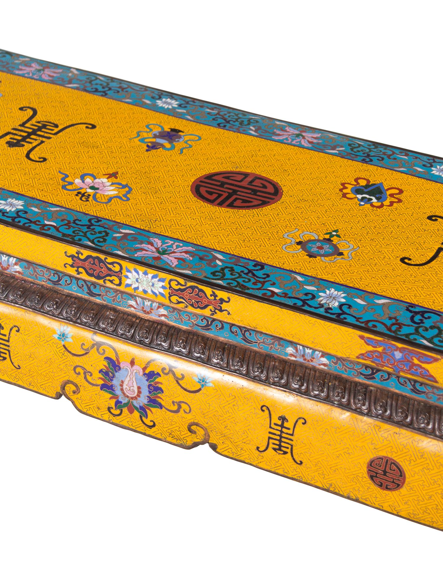 A Chinese Cloisonné Enamel Altar Table
