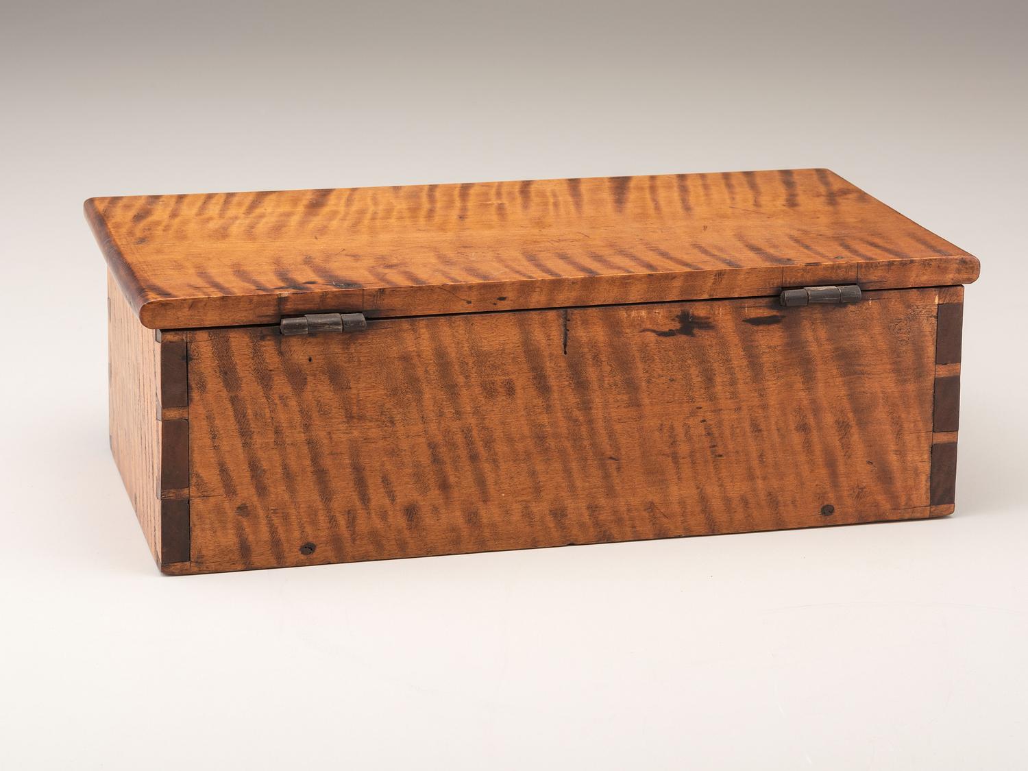 A Tiger Maple Document Box