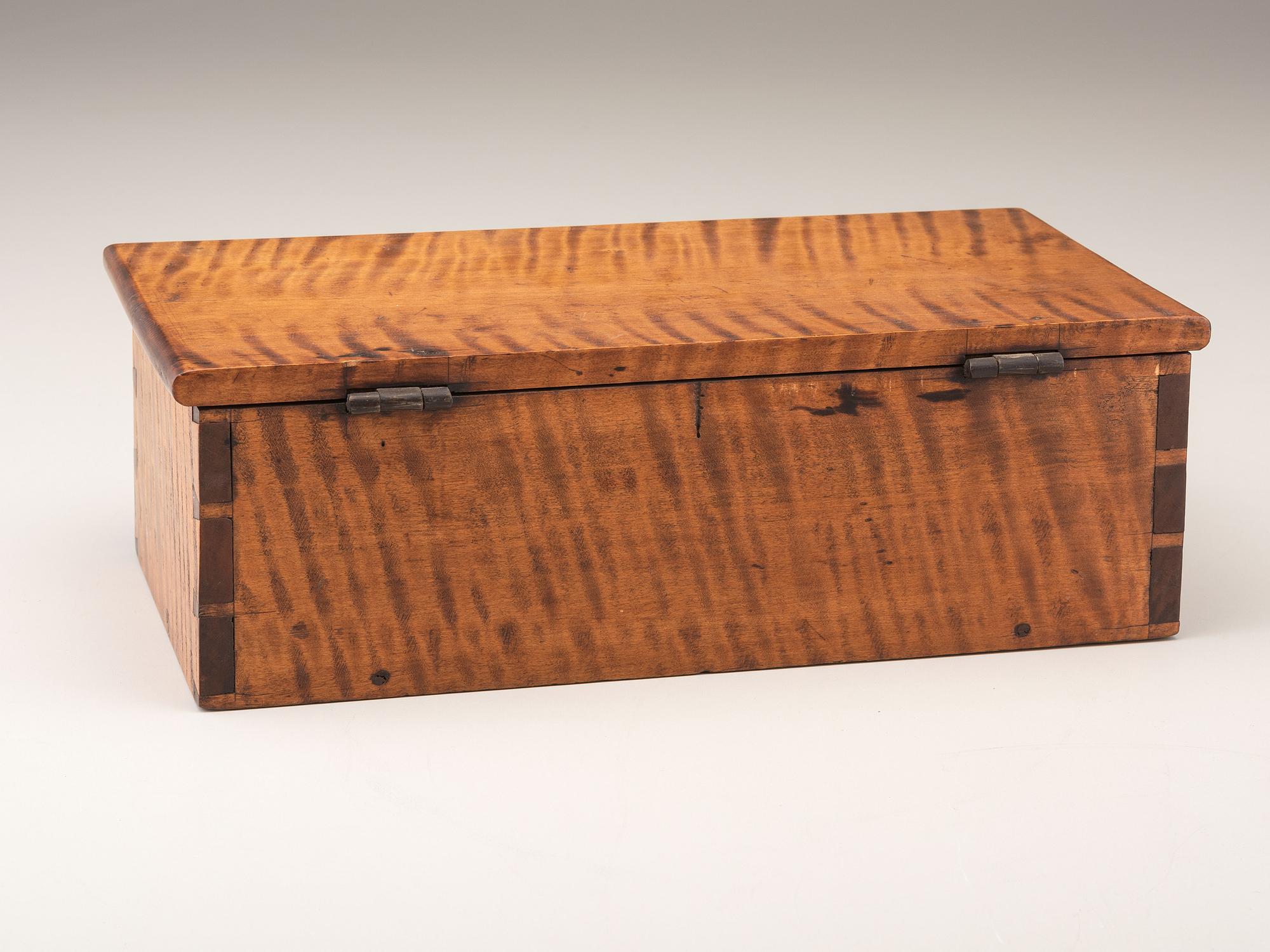 A Tiger Maple Document Box
