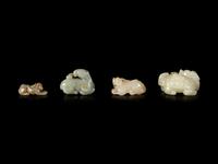 Four Chinese Jade Carvings of Animals