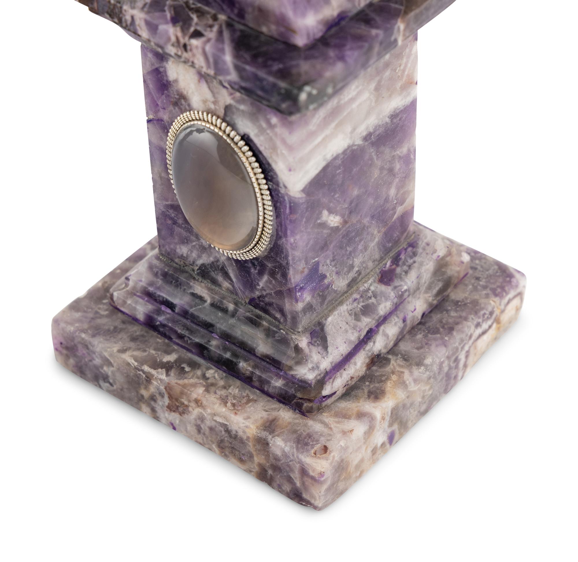 A Pair of Hardstone Square Tazze