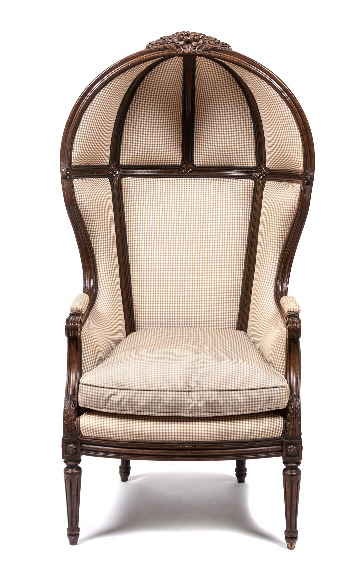A Louis XVI Style Walnut Porter's Chair Height 55 inches. — 19TH CENTURY
