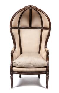 A Louis XVI Style Walnut Porter's Chair Height 55 inches. — 19TH CENTURY