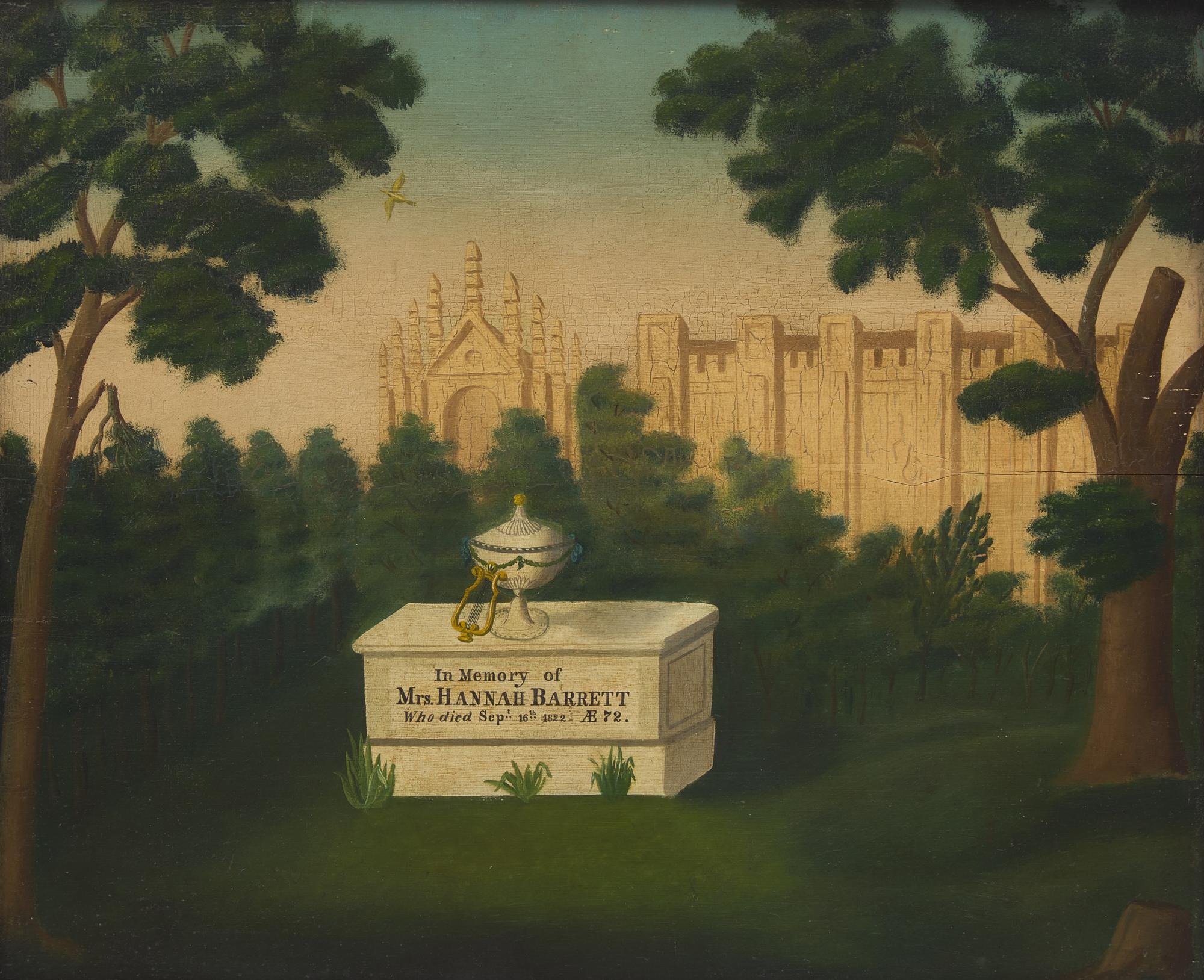 American School 19th Century, A Memorial for Hannah Barrett (1749-1822) of Danvers, Massachusetts