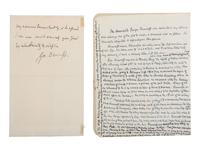 BANCROFT, GEORGE (1800-1891). A group of items related to George Bancroft incl. ALS.