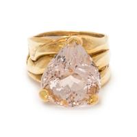 ANGELA PINTALDI, YELLOW GOLD AND MORGANITE RING