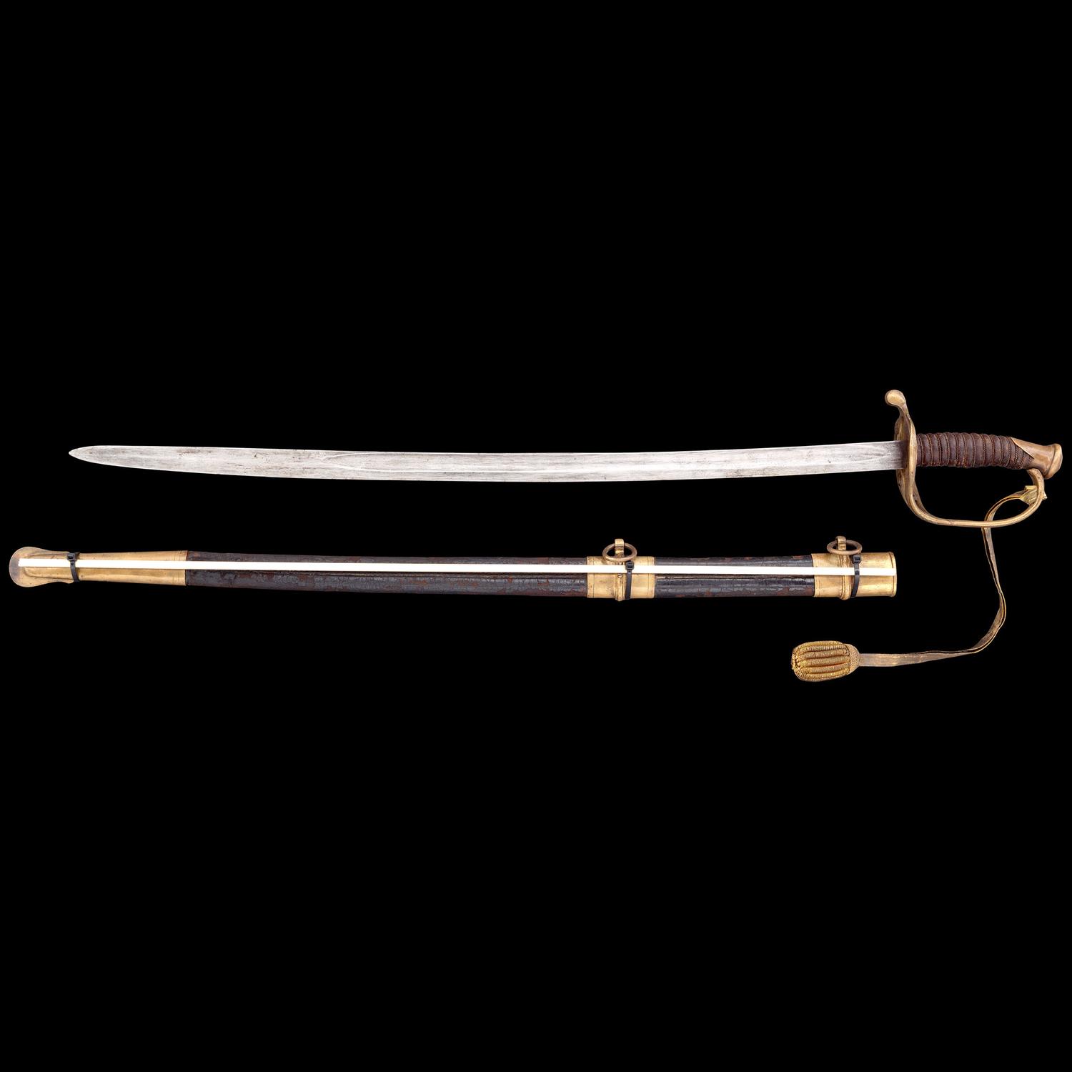 Thomas Leech & Company Floating CS Staff & Field Officers Sword with Replacement Scabbard