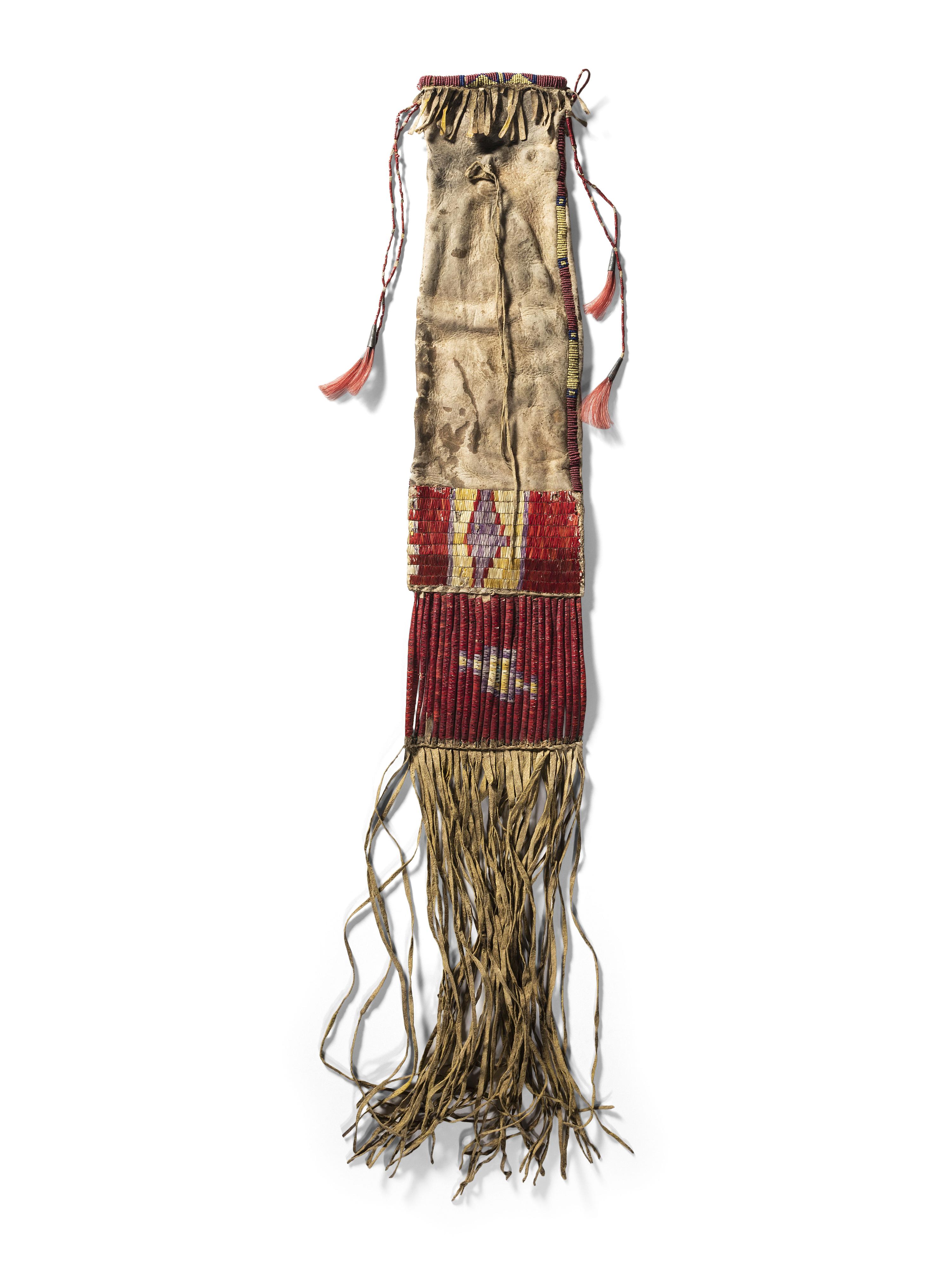 Sioux Quilled Tobacco Bag, with Buffalo