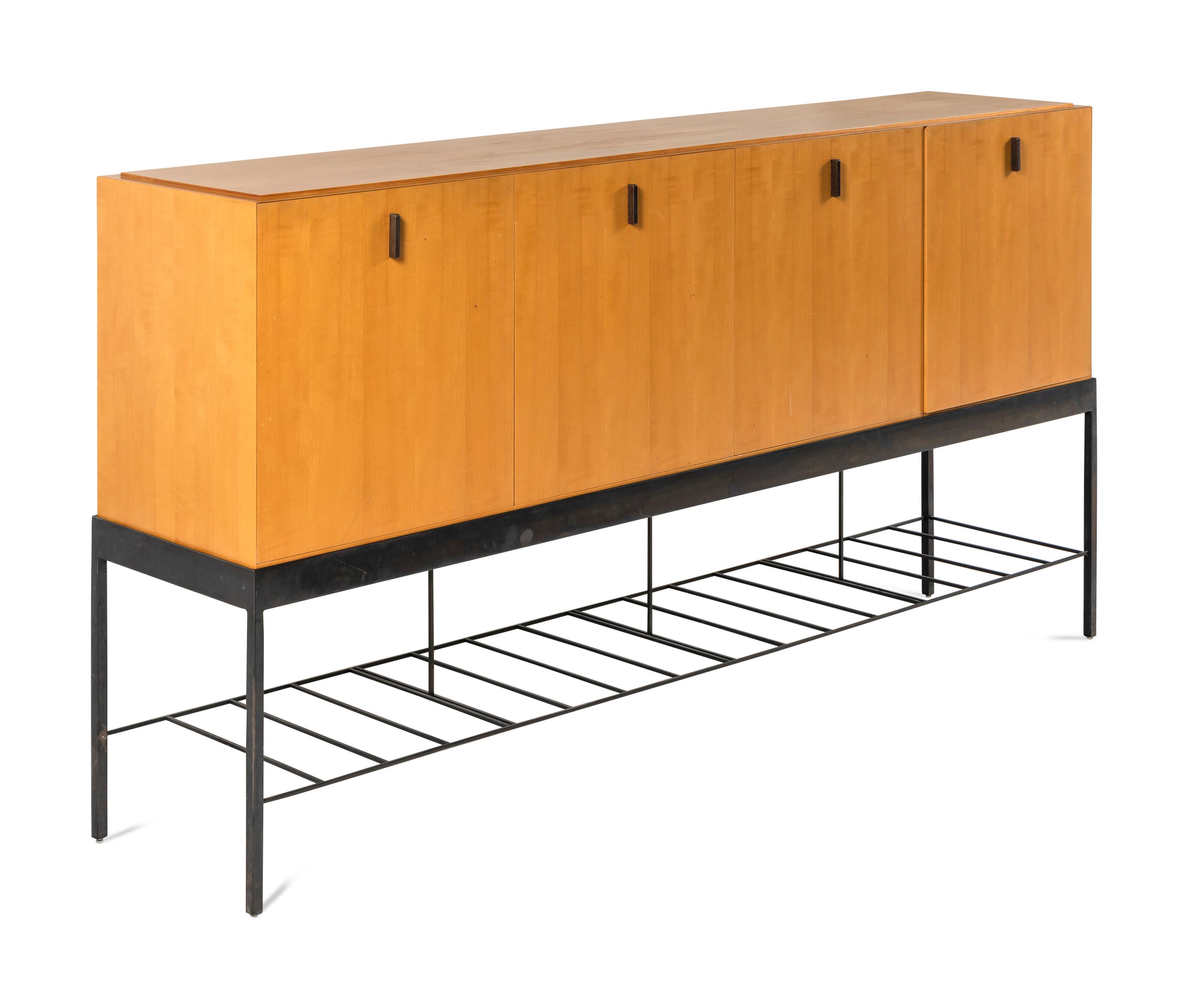 A Contemporary Cherrywood Console Cabinet