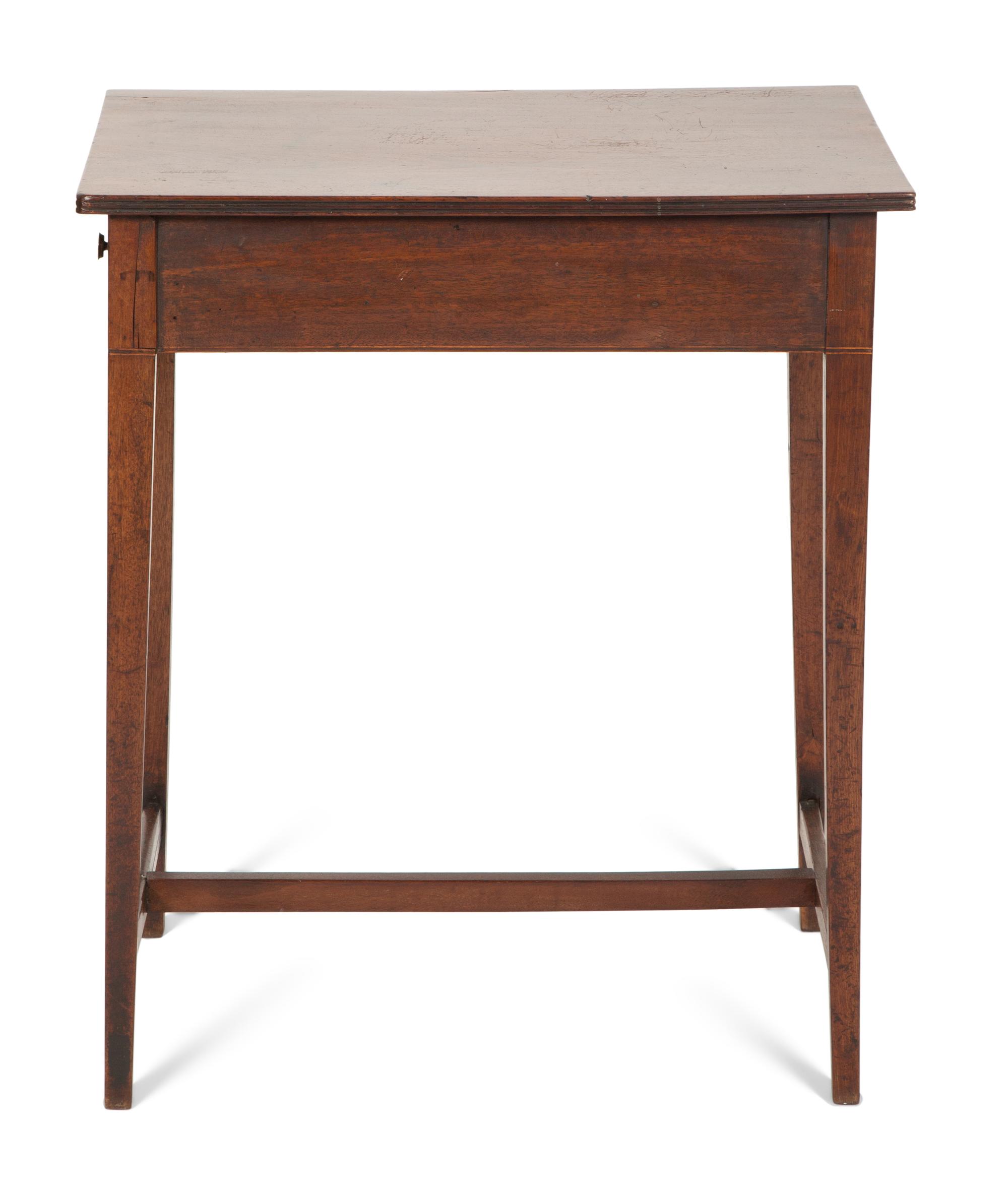 A George III Inlaid Mahogany Side Table