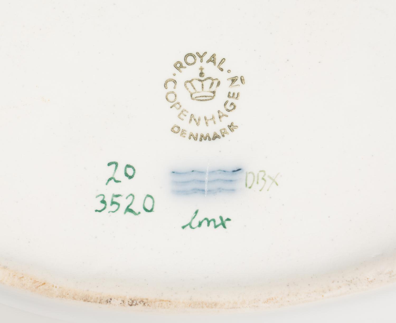 A Pair of Royal Copenhagen Flora Danica Porcelain Oval Platters