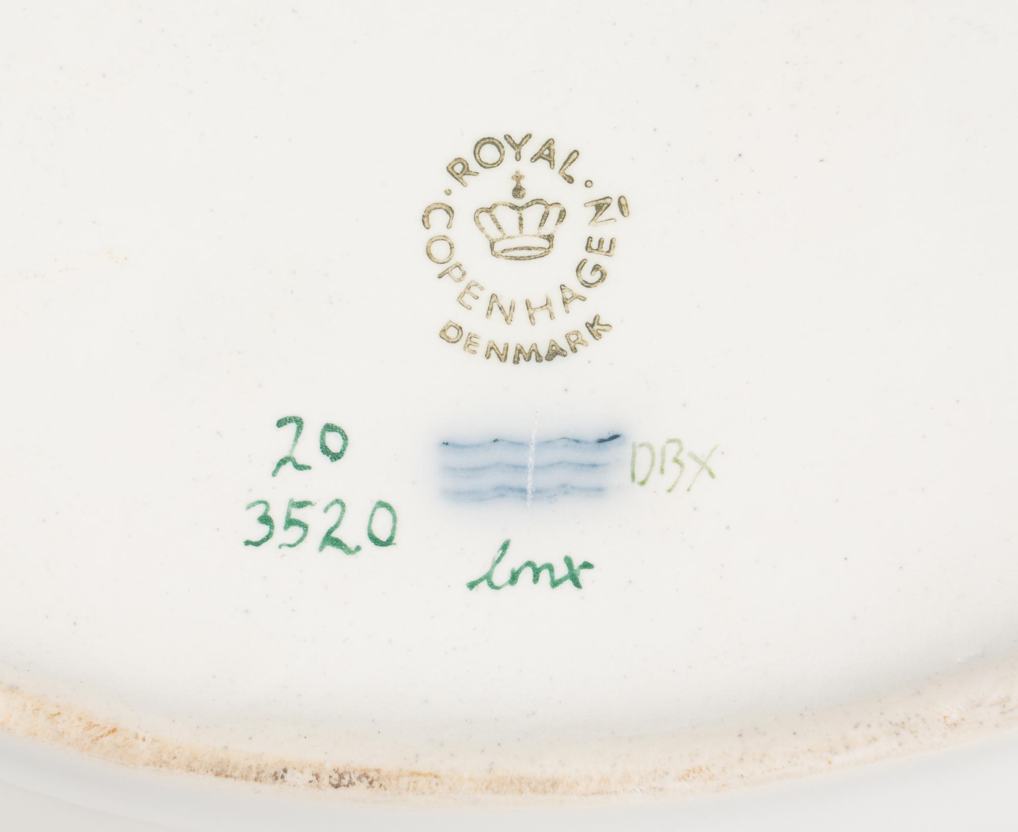 A Pair of Royal Copenhagen Flora Danica Porcelain Oval Platters