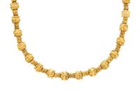 YELLOW GOLD BEAD NECKLACE