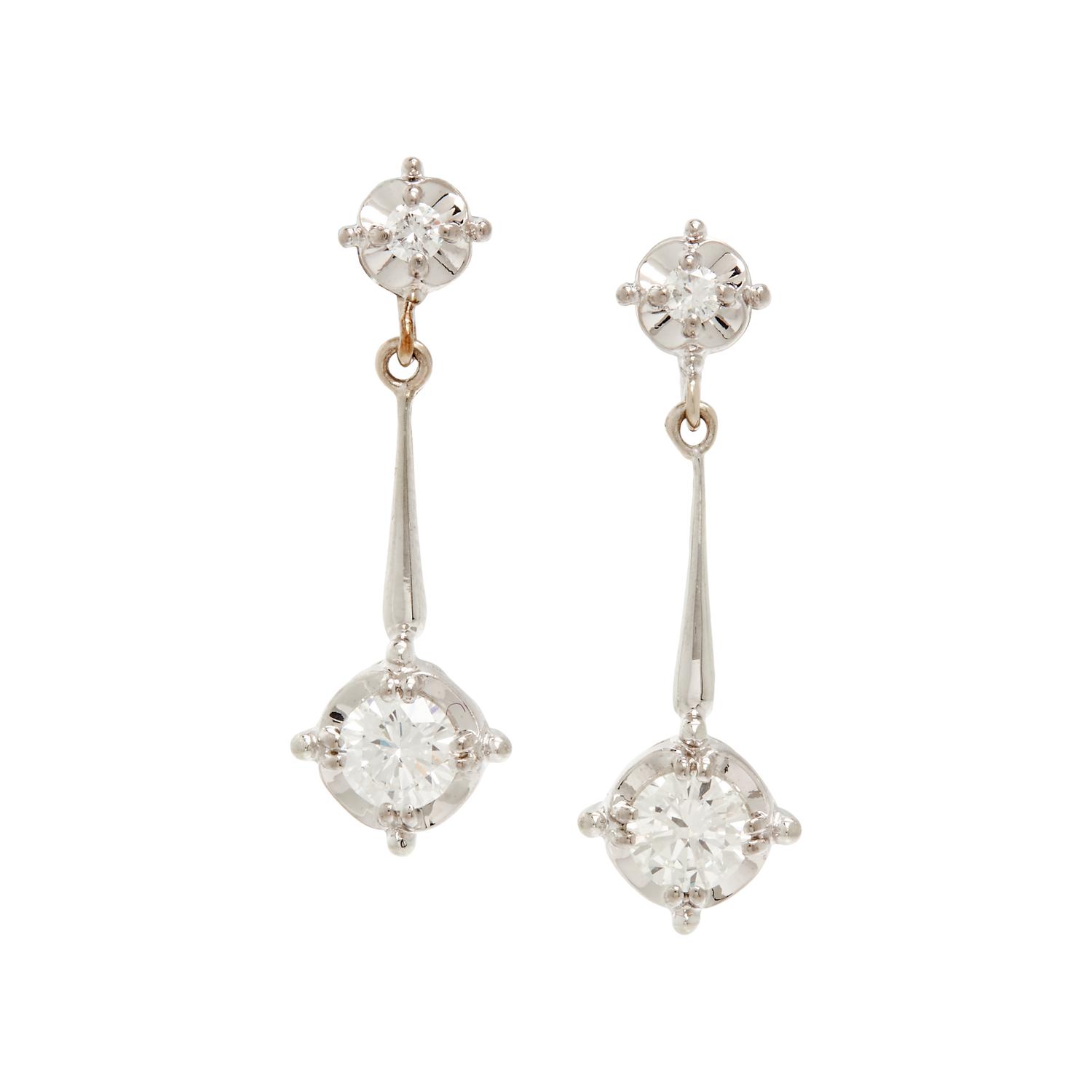 WHITE GOLD AND DIAMOND EARRINGS