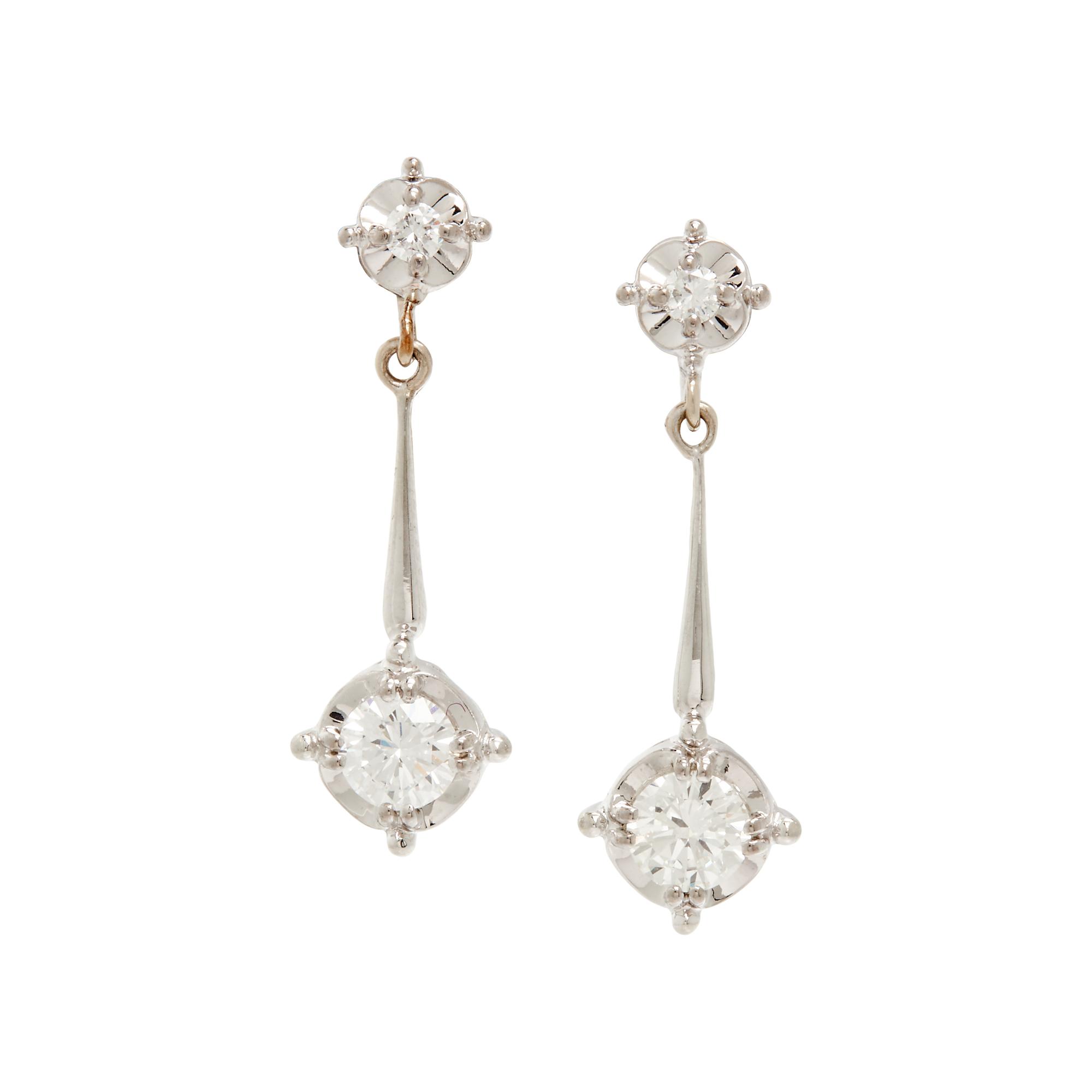WHITE GOLD AND DIAMOND EARRINGS