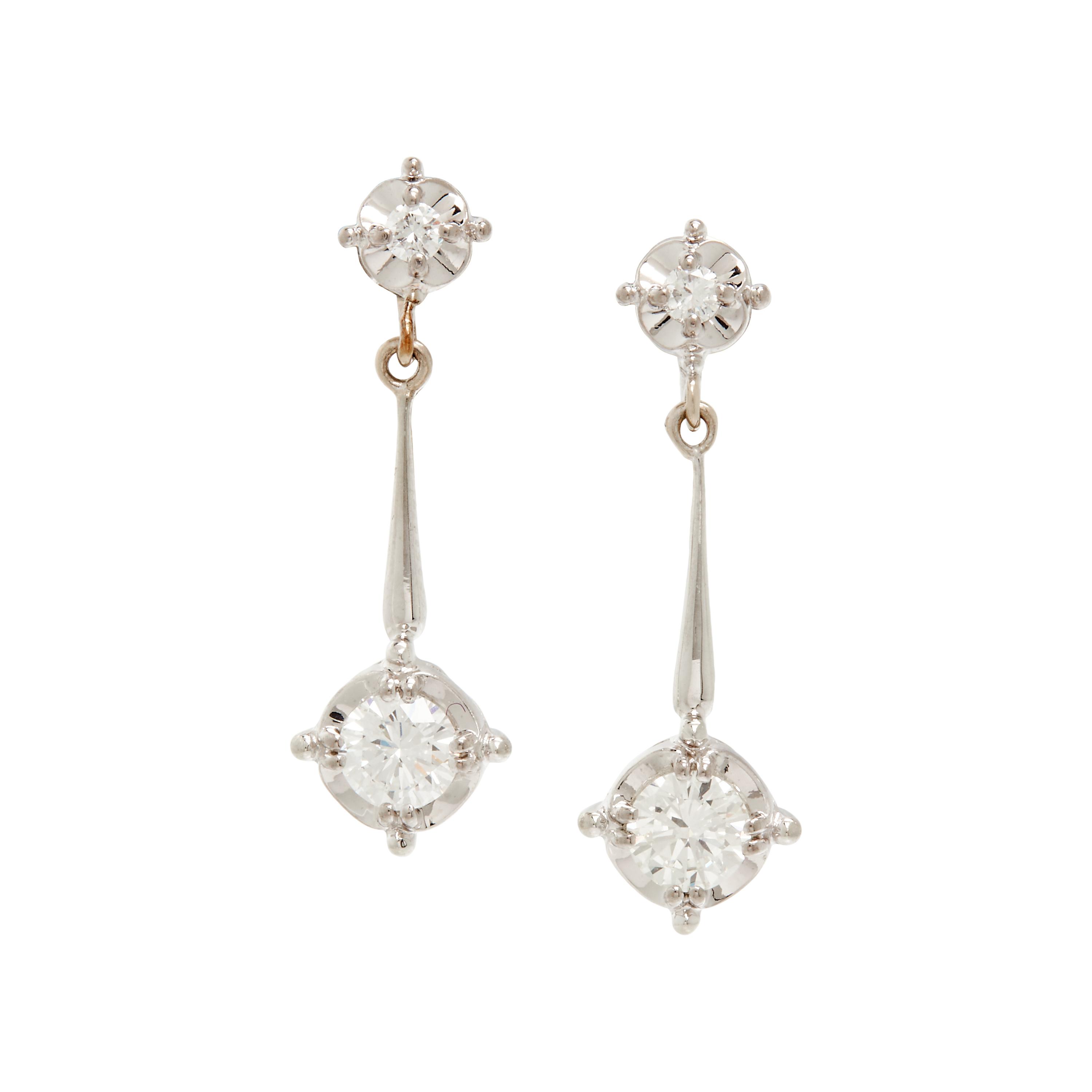 WHITE GOLD AND DIAMOND EARRINGS