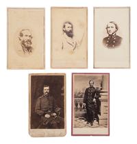 [CIVIL WAR - THE CONFEDERACY]. A group of 10 CDVs, incl. CSA Generals JACKSON, ZOLLICOFFER, CLINGMAN, PILLOW, HILL, and BEAUREGARD.